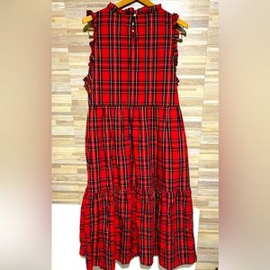 J Crew Holiday Red Plaid Dress Plus Size